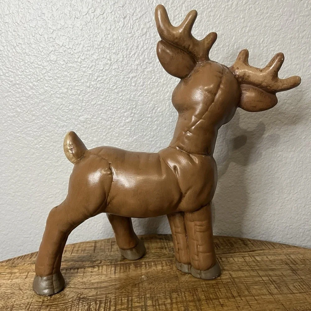 Vintage 1980s Ceramic Kimple Christmas Reindeer No Cracks Or‎ Chips - Picture 2 of 5